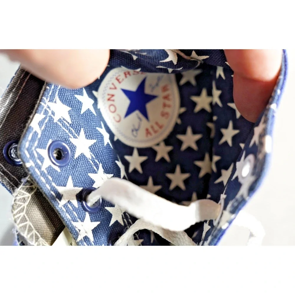 NEW Converse Chuck Taylor All Star Double Upper High Top Blue Stars Sz 13 - Picture 8 of 11